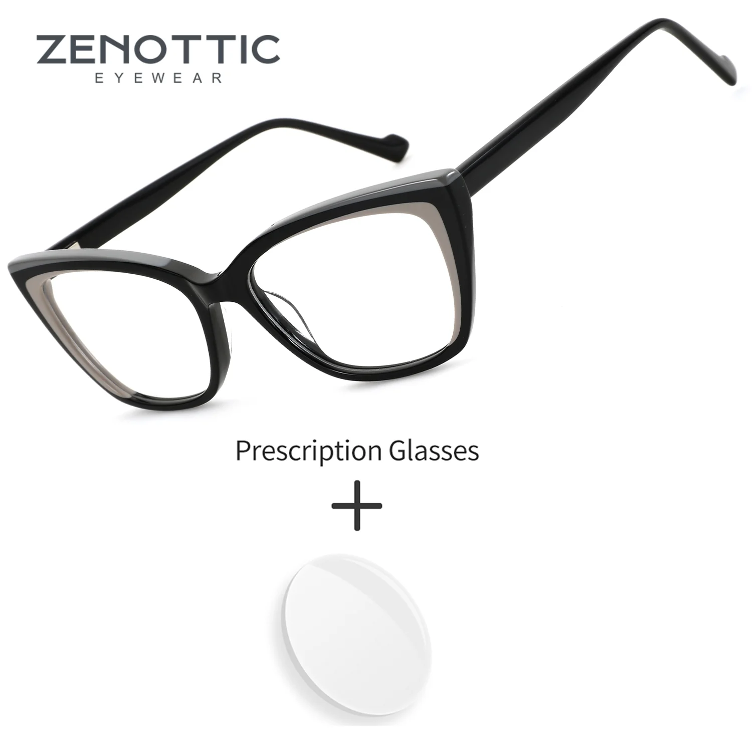 

Очки ZENOTTIC (размер S) ручной работы с оправой из ацетата в форме бабочки, для коррекции зрения, женские, прогрессивные, мультифокальные, для коррекции близорукости