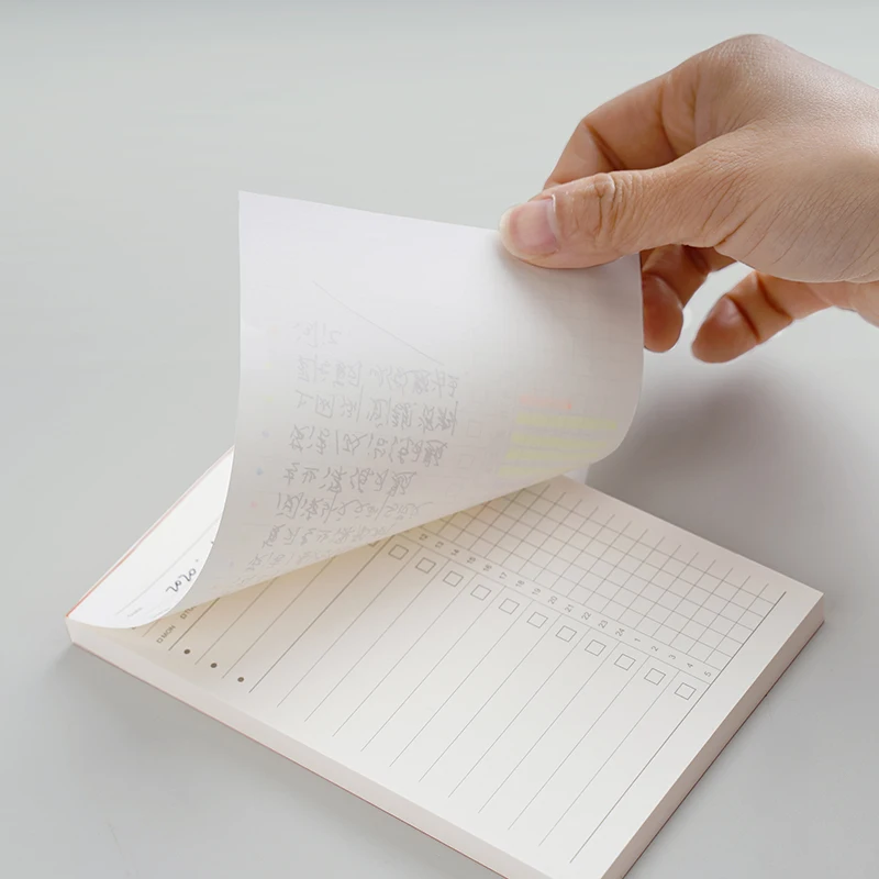 Daily Plan Task List Time Management Todolist Memo Notes Non-sticky Study Plan Countdown Notebook Daily Planner Book Checklist