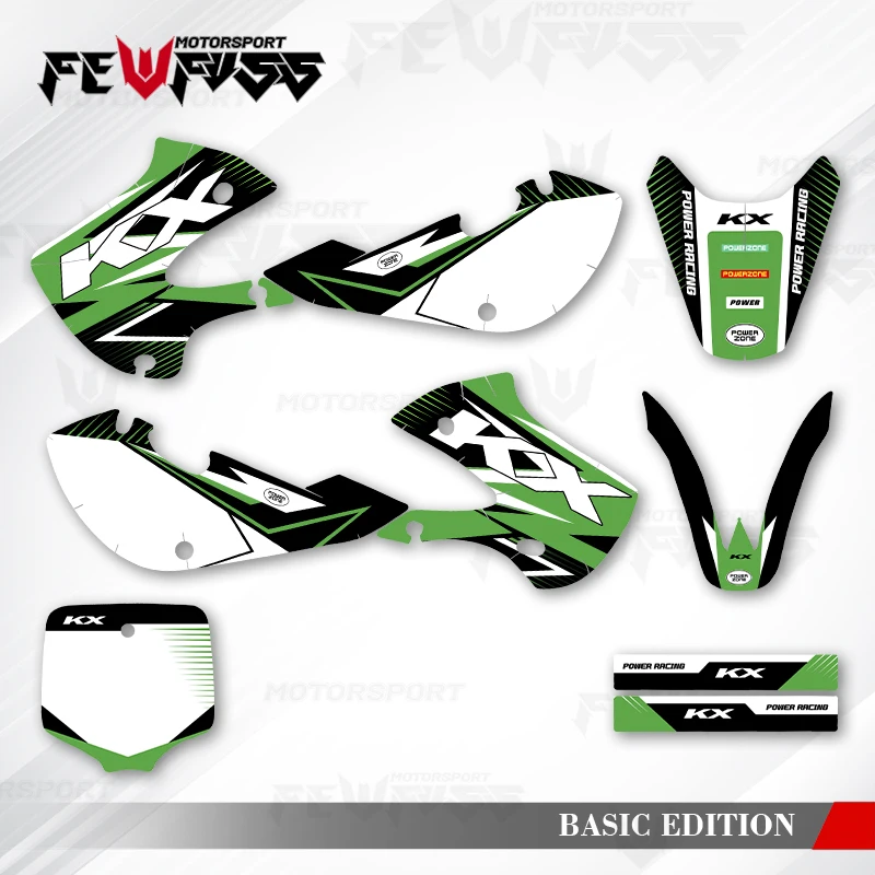 

Графические наклейки Fewfuss, наклейки для мотоцикла, фон на заказ для Kawasaki KX65 2000 2001 2002 2003 2004 2005 2006-2020 001