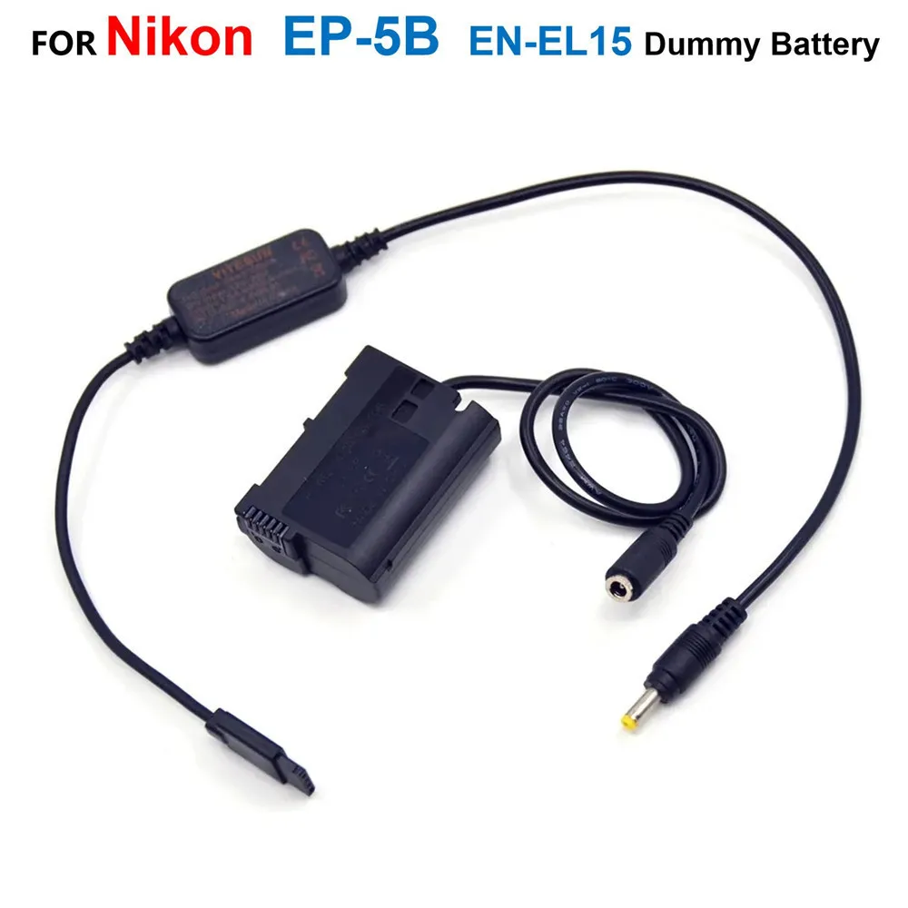 

EN-EL15 Dummy Battery EP-5B DC Coupler Fit DJI Ronin-S To Supply Power Adapter Cable For Nikon Z7 Z6 D850 D810 D800E D750 D610