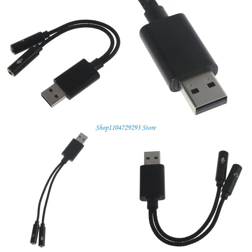 

Y2GD USB-разъем 3,5 мм, аудиоадаптер, звуковая карта USB с 3,5-мм Aux-конвертером для гарнитуры, ПК, ноутбука, настольного с ОС