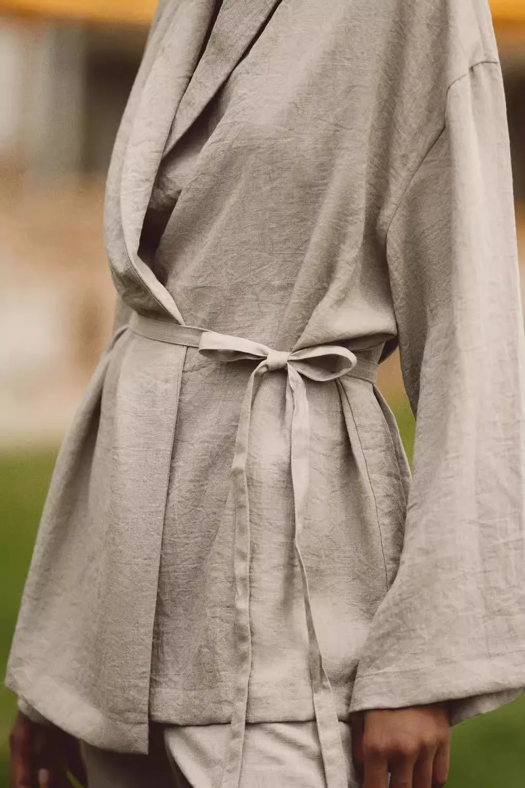 

Летнее женское кимоно, пальто, широкие брюки, верхняя одежда с поясом, качественный модный универсальный длинный костюм свека