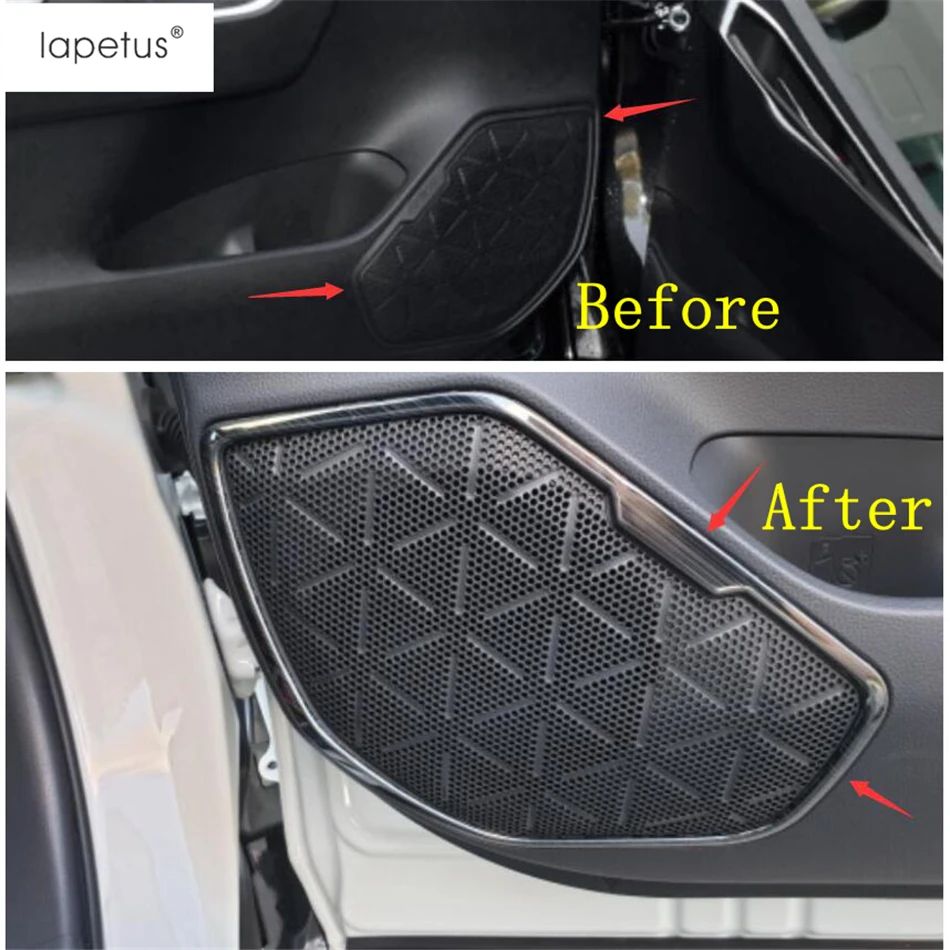 Car Inner Door Speaker Stereo Audio Loudspeaker Frame Cover Trim Fit For Suzuki Across 2021 Stainless Steel Accessories Interior