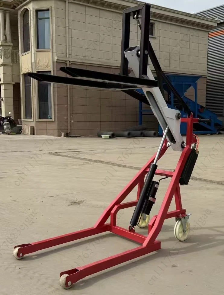 Convenient curved arm simple electric forklift, small warehouse truck