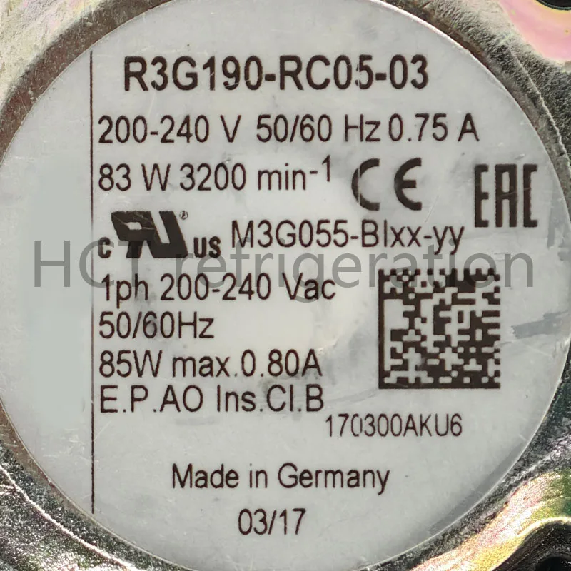 NEW Original 100% Working R3G190-RC05-03 200-240V 50/60Hz 0.75A 83W Centrifugal fan