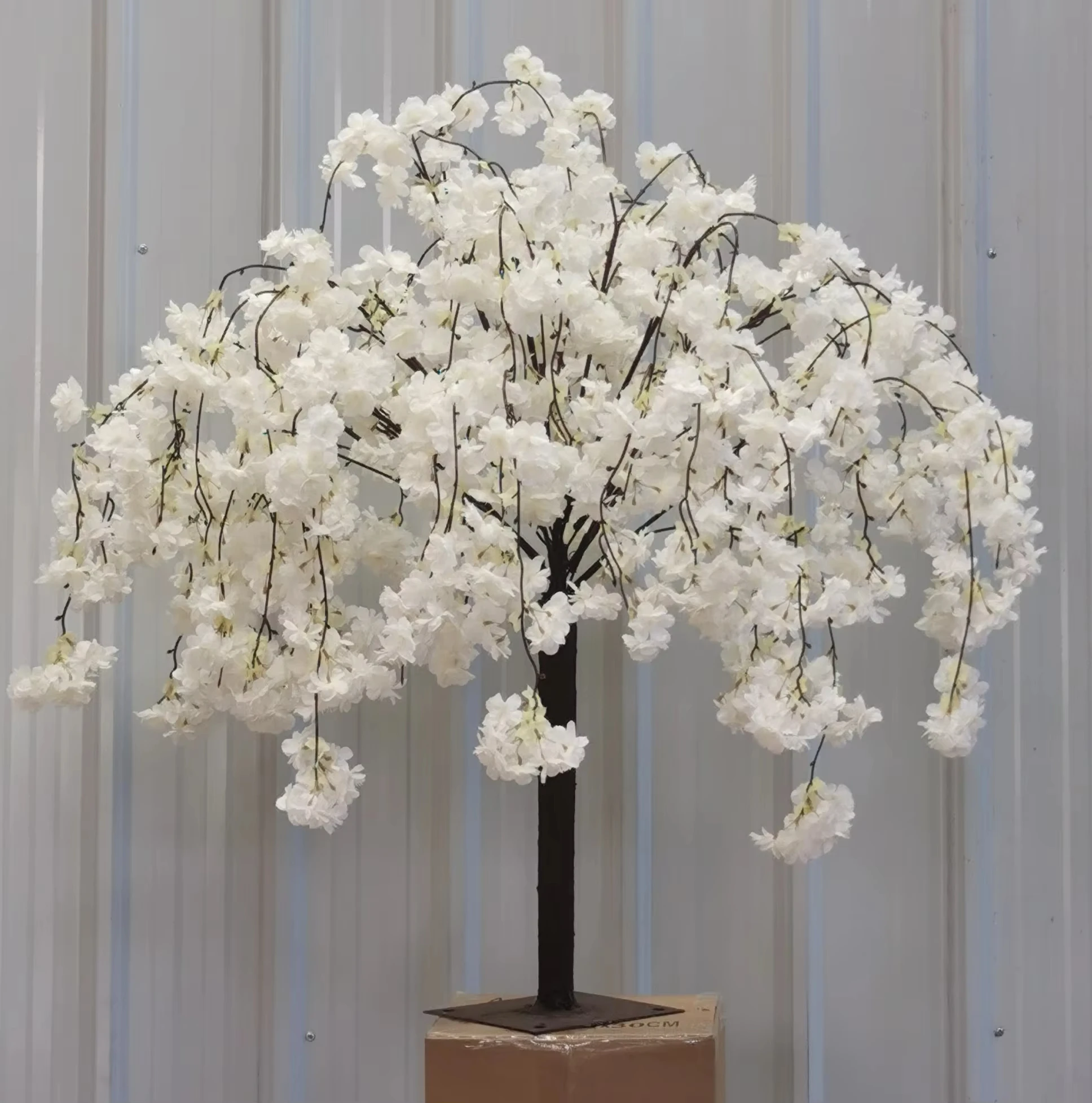 1pc 100cm high artificial cherry tree, simulation plant, fake flower tree, home, hotel, shopping mall window, wedding decoration