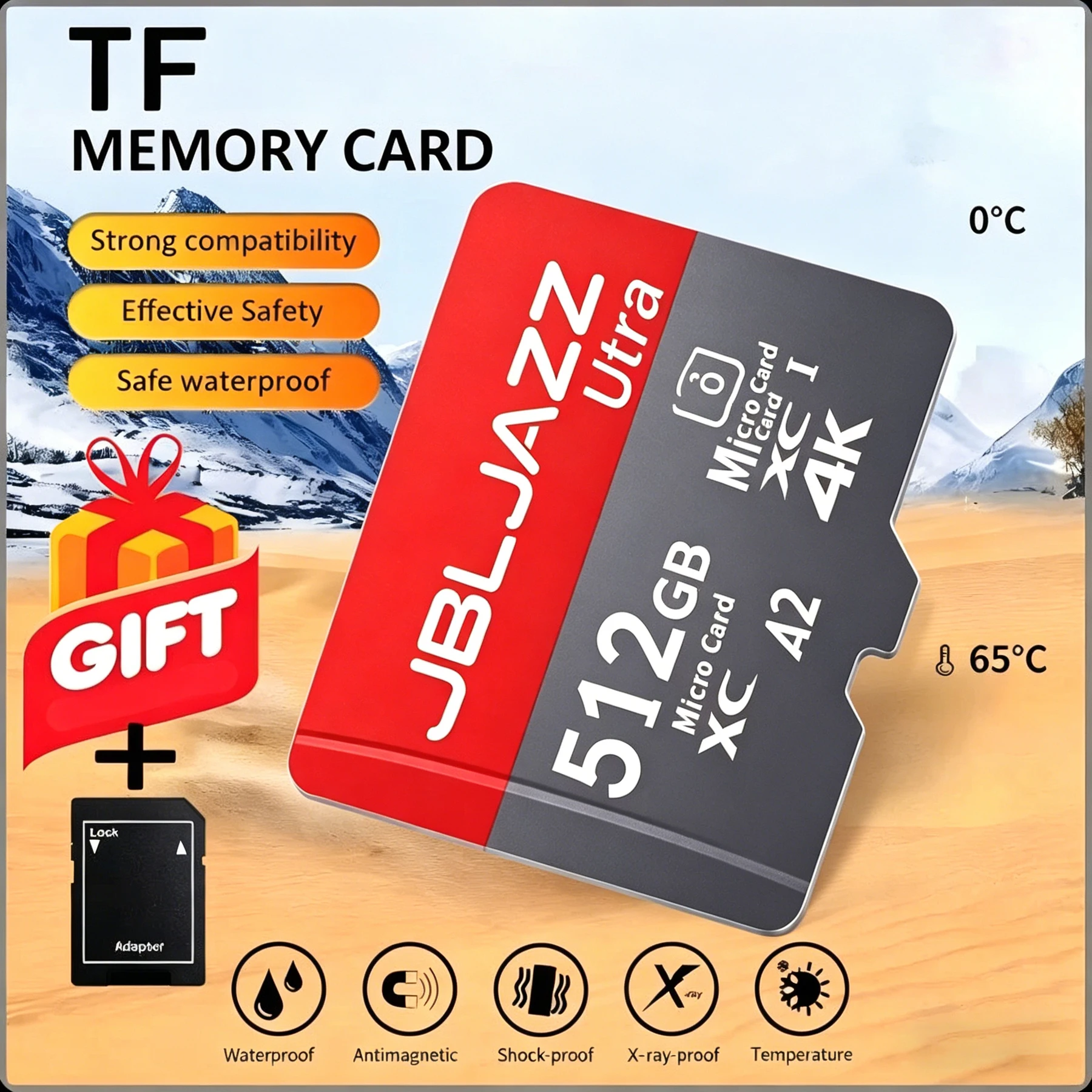 Cartão Micro SD de Alta Velocidade 128GB A1 para Celular e TV, Cartão de Memória 64GB U3, Cartão TF 16GB, Cartão Mini SD 32GB U1 para Sony
