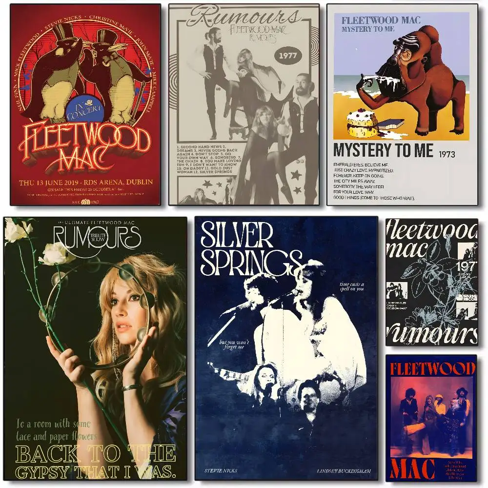 Band Fleetwood Mac Music Album Cover Poster canvas HD aesthetic Printing Paper Wall Art for Living Room Bar fashion Home Decor
