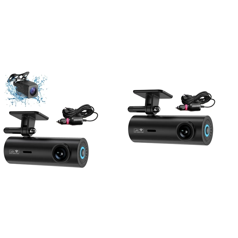 Dash Cam 2K+1080P WIFI HD Driving Recorder Night Vision Driving Recorder Front View Camera