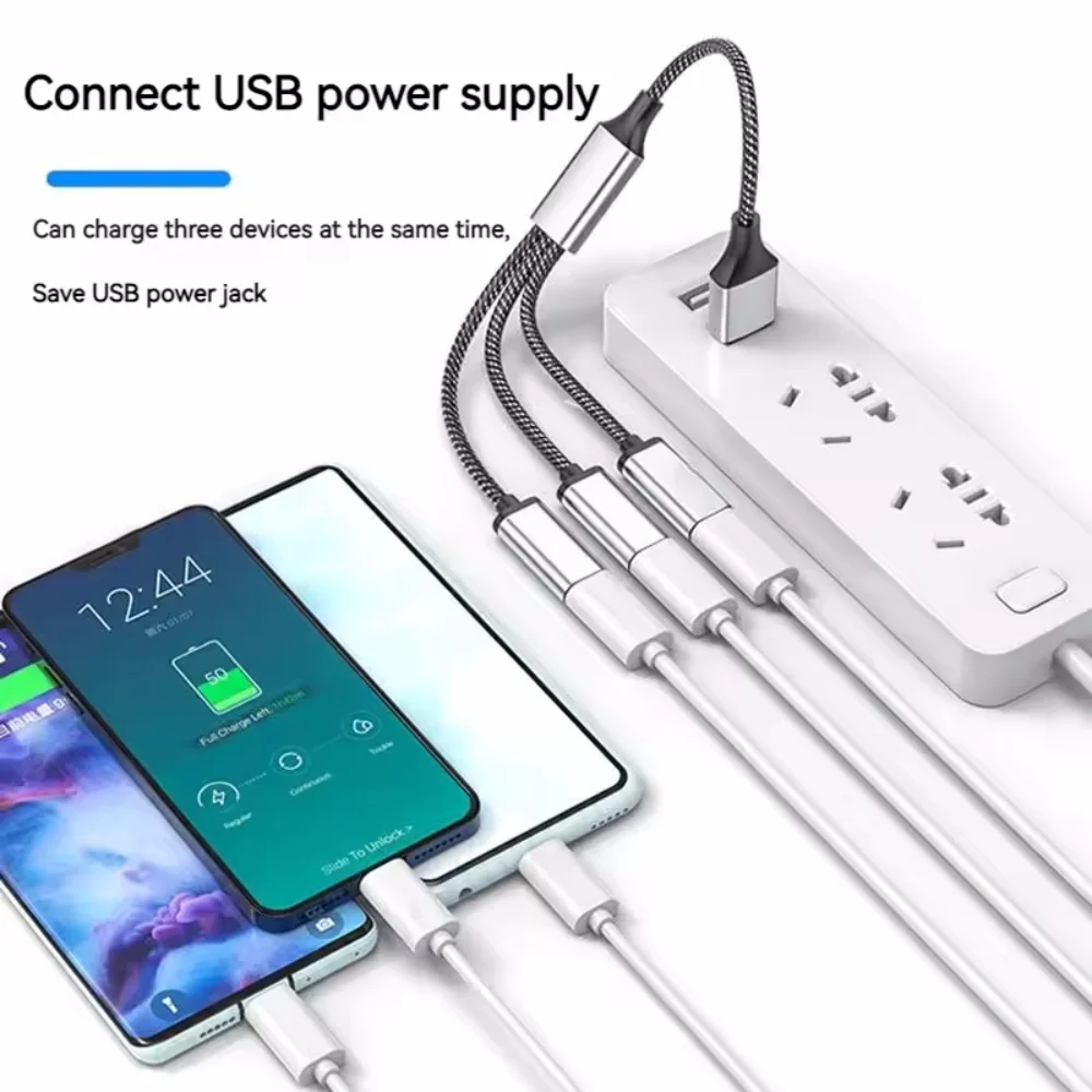 USB Hub Extensions Type C Male to USB Female Cable Splitter OTG High Speed Transfer Adapter Portable Converter For PC Laptops