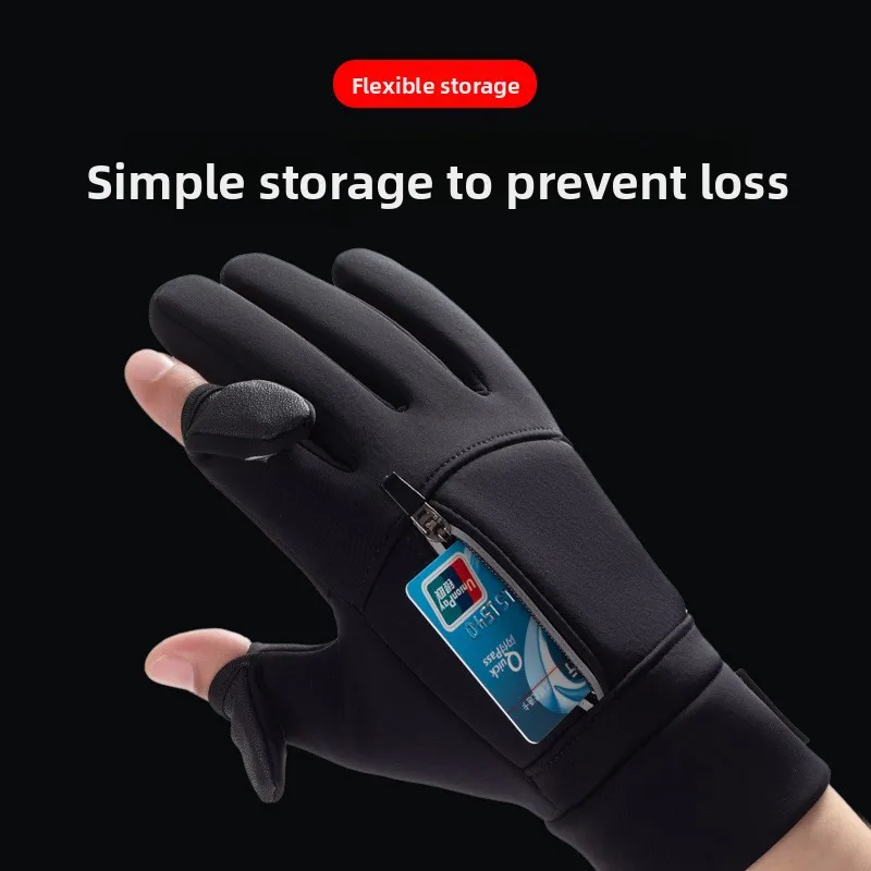 

Gym Fitness Sports Running Warm Touch Screen Nonslip Gloves Motorcycle Gloves Men Black Autumn Winter Outdoor Cycling Gloves