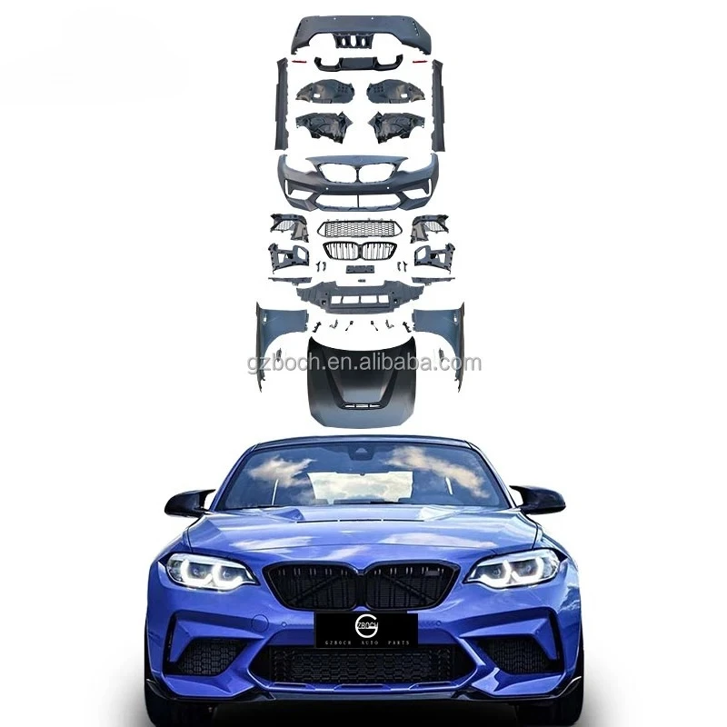 Kit de Carrocería BOCH para BMW Serie 2 F22 F23 F87, Mejora M2C, Parachoques Delantero, Parachoques Trasero, Capó