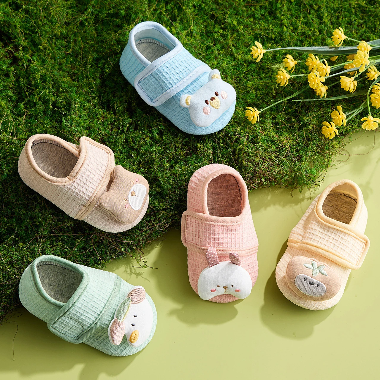 

Cute Cartoon Soft-Soled Shoes for Baby Non-Slip Walking Shoe Spring Summer Children Indoor Sock 1-2Year Boy Girl Fabric Footwear