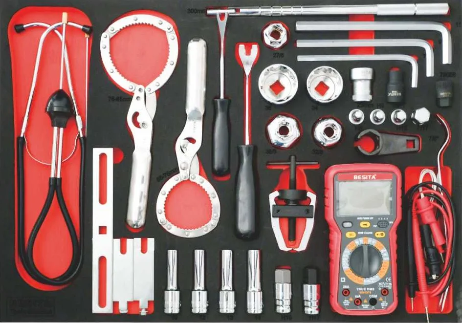 Multi Function Professional Tools Box Vehicle Tools Auto Maintenance Special Tools Setwith Tray in Stock