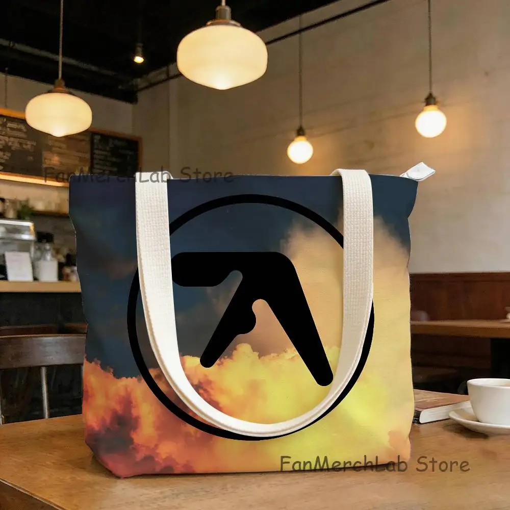 

Punk Aphex Twin Logo New Handbag Women Men Birthday Fashion Canvas Tote Bags Gifts Unisex Shoulder Bag
