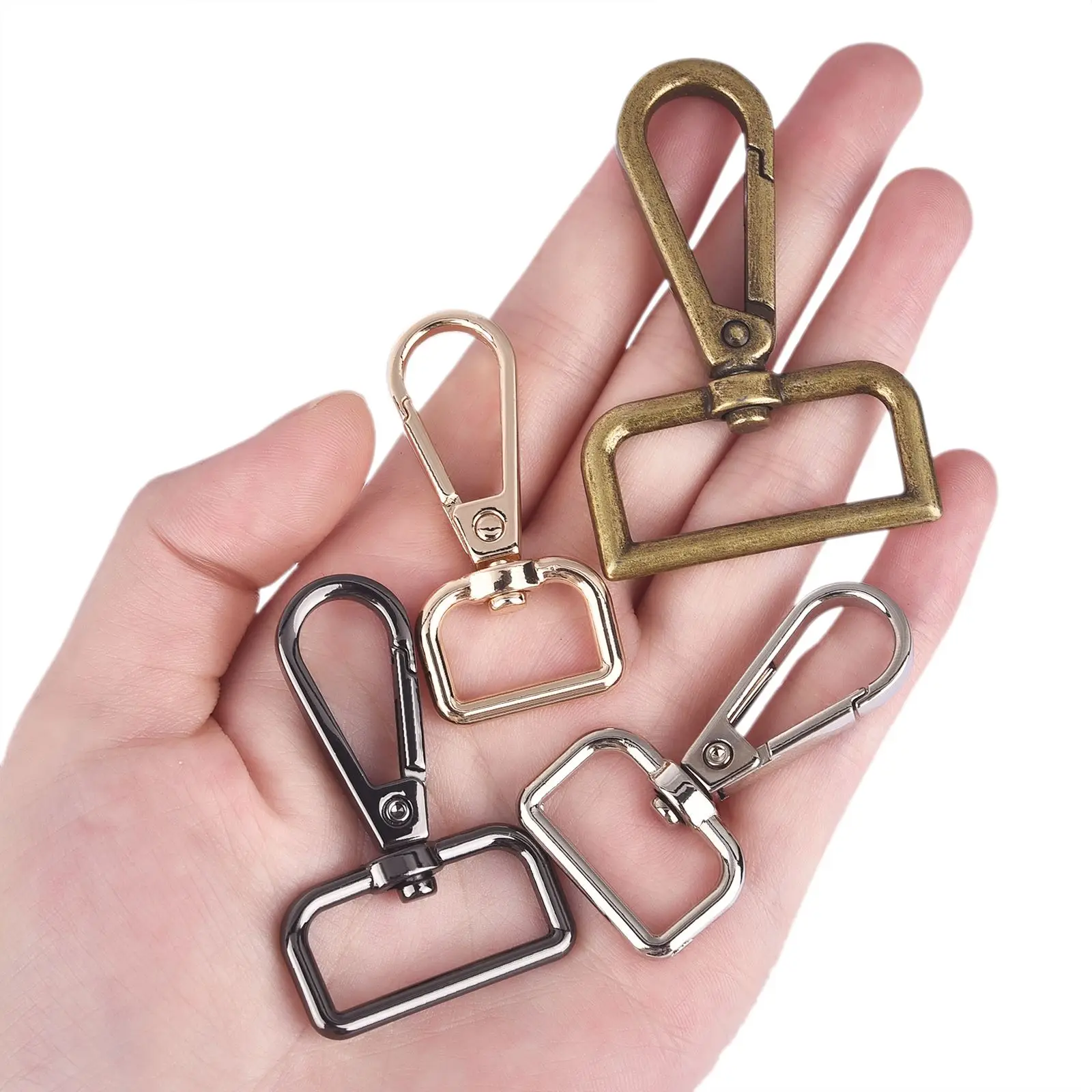 5Pcs Swivel Clasps Alloy Metal Lanyard Snap Hooks Clip Hook For Keychain Bag Key Rings Jewelry Making Craft Sewing Accessories