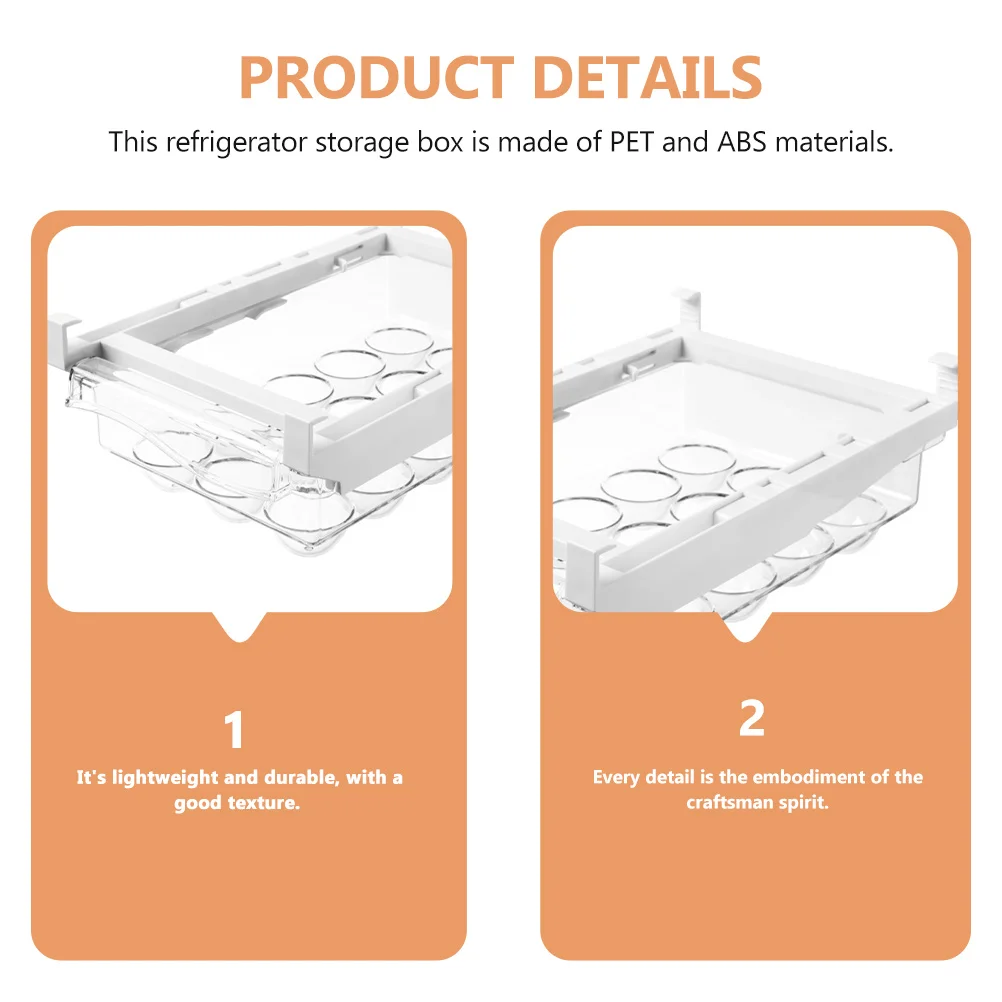 

Органайзер для хранения яиц в холодильнике, большой вместительный держатель для яиц, контейнер, тип ящика для экономии места в холодильнике