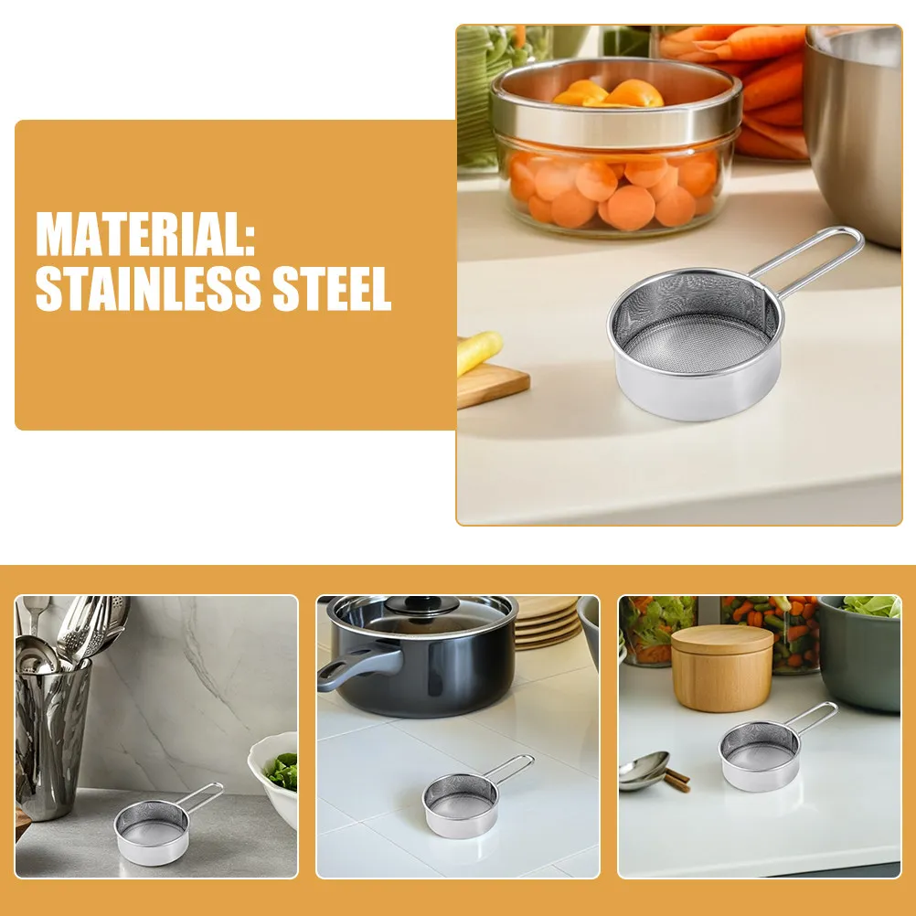 2Pcs Handheld 304 Stainless Steel Flour Sifter Mini 40 Mesh Baking Sugar Powder Coffee Tea Kitchen Gadget Sieve Cup view 4
