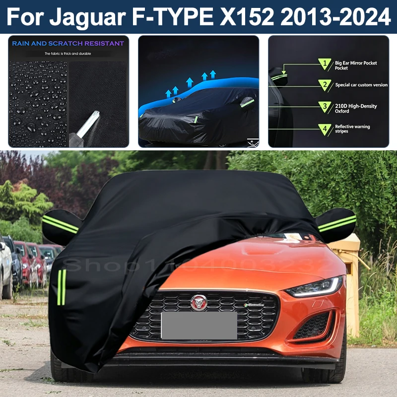 Auto Exterior Sun-Snow Protective Car Cover For Jaguar F-TYPE X152 2013-2024 Waterproof Dustproof Anti-UV Outdoor Cover