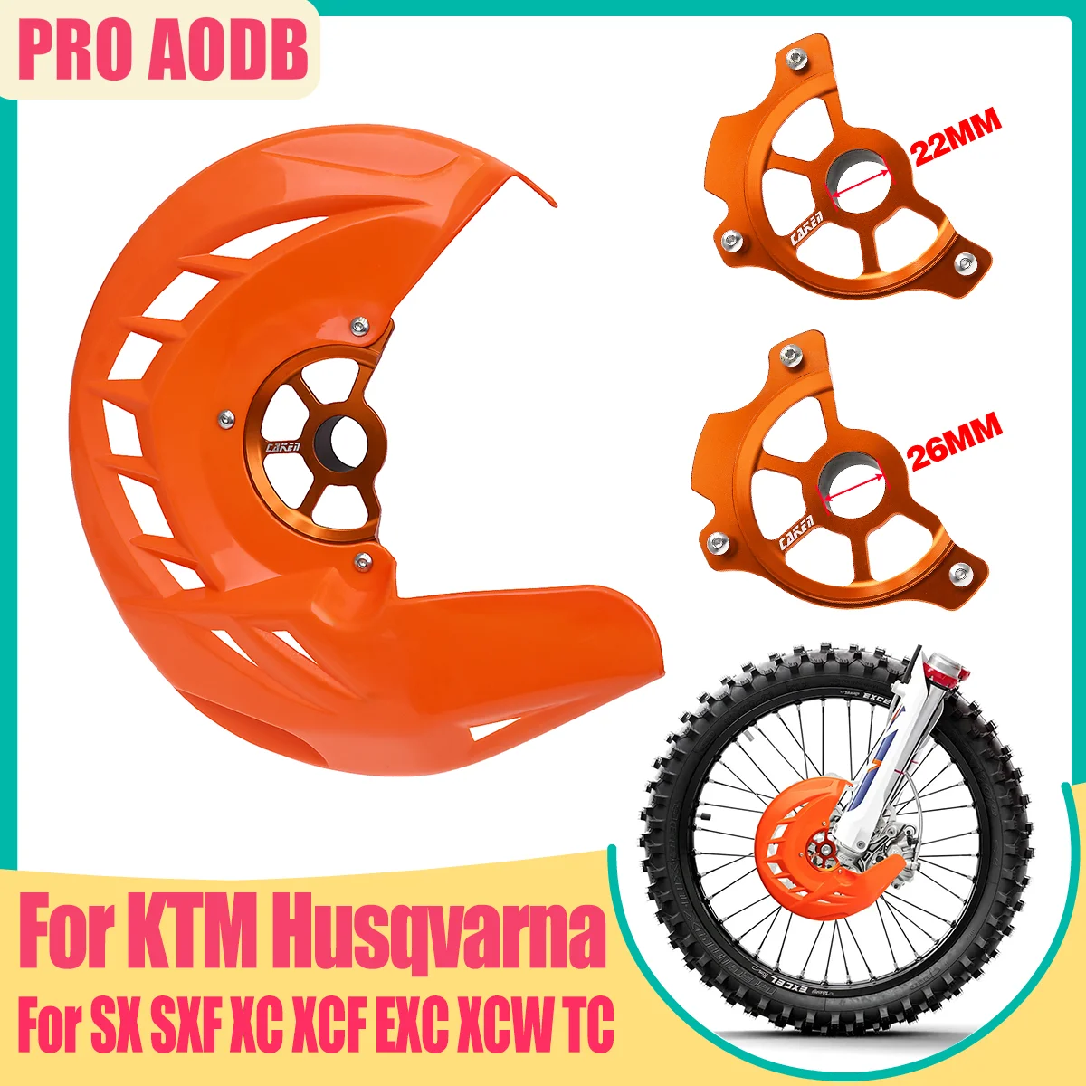 

For KTM Husqvarna Motocross 22mm 26mm Brake Cover Front Brake Disc Guard SX SXF XC XCF EXC XCW 125 150 200 250 300 350 450 500