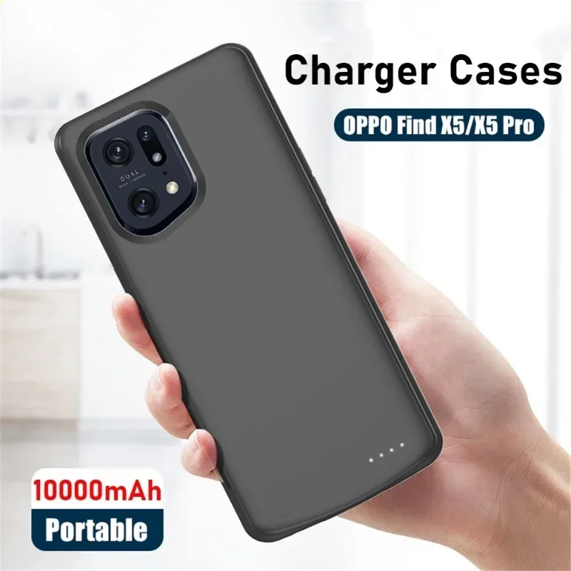 

10000mAh Auxiliary Battery Charger Case for OPPO Find X5 Smart Phones Portable Power Bank Case for OPPO Find X5 Pro Battery Case