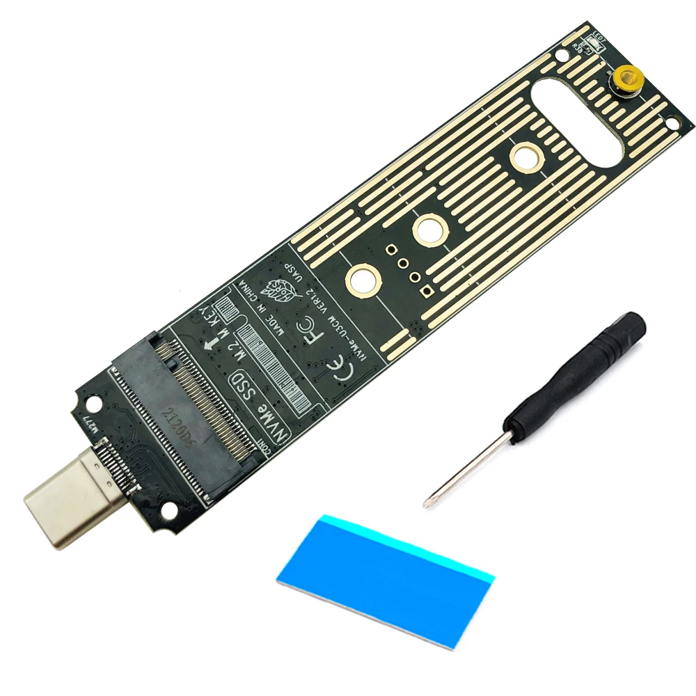 M2 Ssd Adapter Nvme Behuizing Nvme Naar Type-C Adapter M.2 Naar Usb 3.1 Case Voor Nvme Pcie M key Ondersteuning 2230 2242 2260 2280 M.2 Ssd