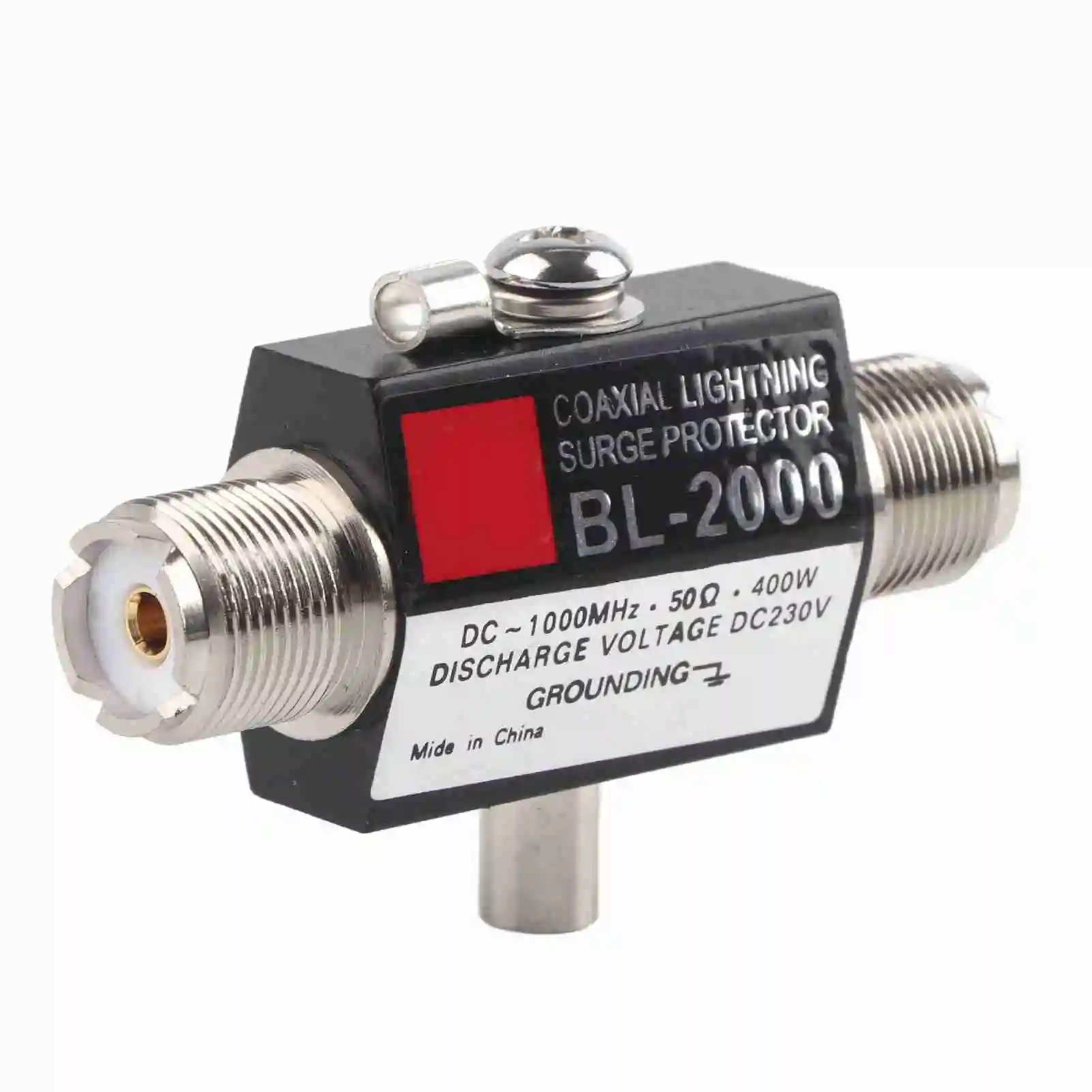 حامي الصواعق المحوري PL259 أنثى إلى PL259 أنثى مانع الصواعق المحوري