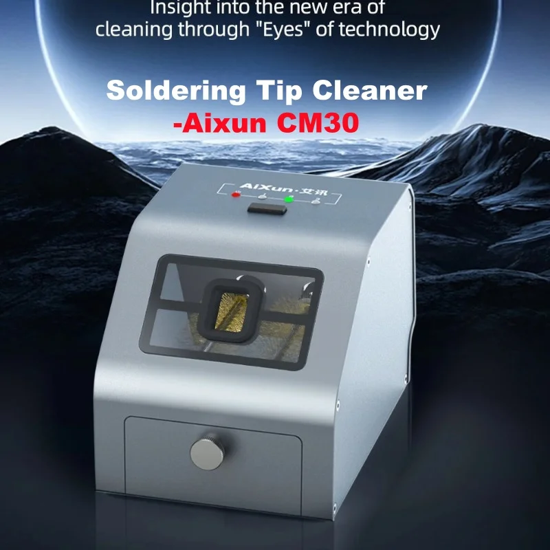 Intelligent Soldering Iron Tip Cleaning Machine Magnetic Tin Drawer Design for C210 C115 C245 T12 Solder Tips Cleaning Refresh