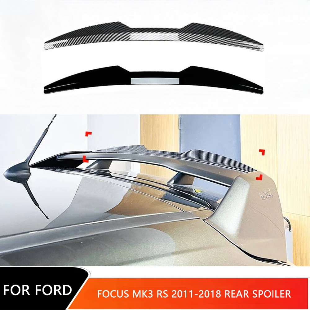 Rear Roof Lip Spoiler Tail Fin Body Kit Tuning Guard Protector Cover Trunk Wing for Ford Focus MK3 RS 2011-2018 Cars Accessories