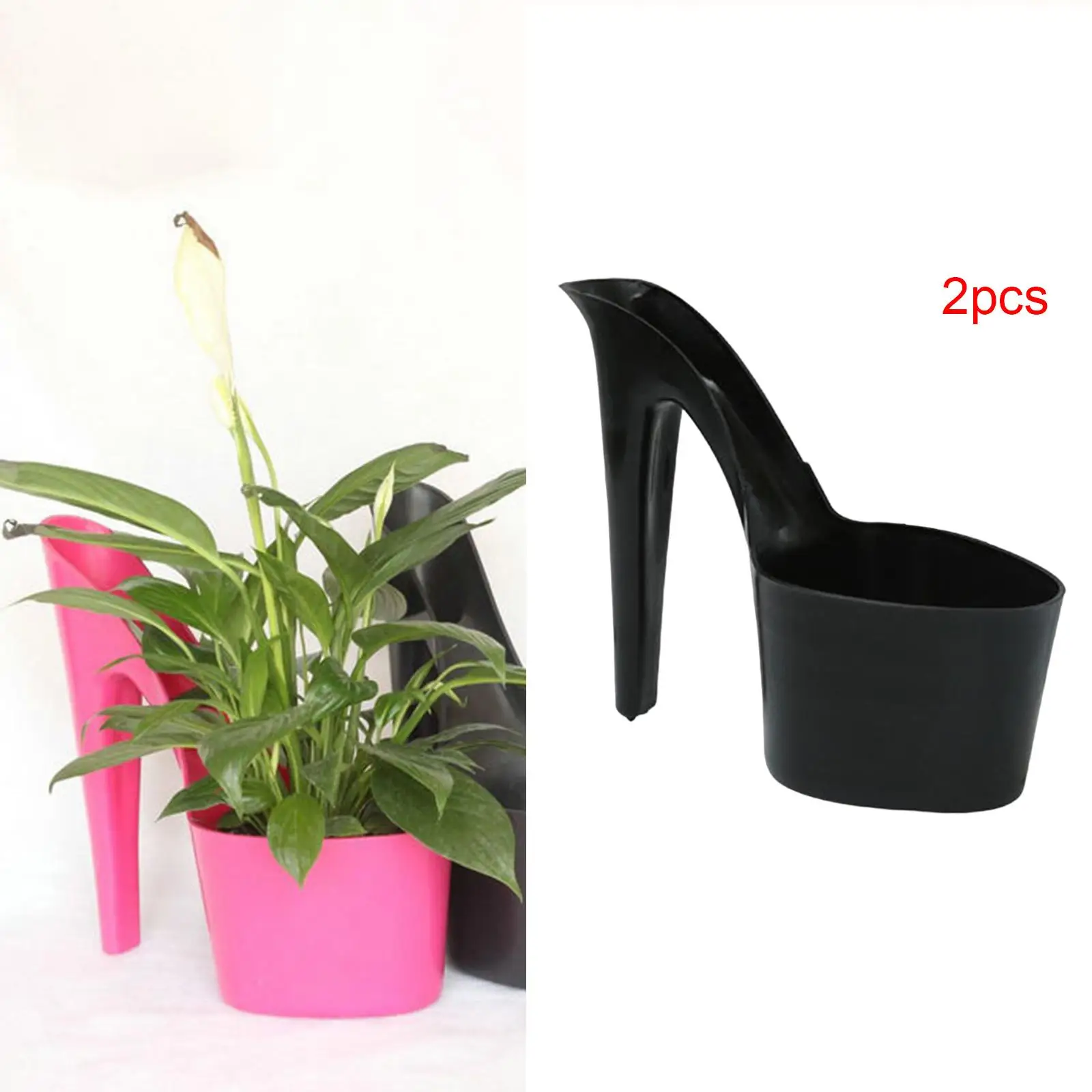 Desktop High Heel Plastic High-Heeled Flower Pots Floor-Standing Pattern Gardening Flower Pots Succulent Planter Container