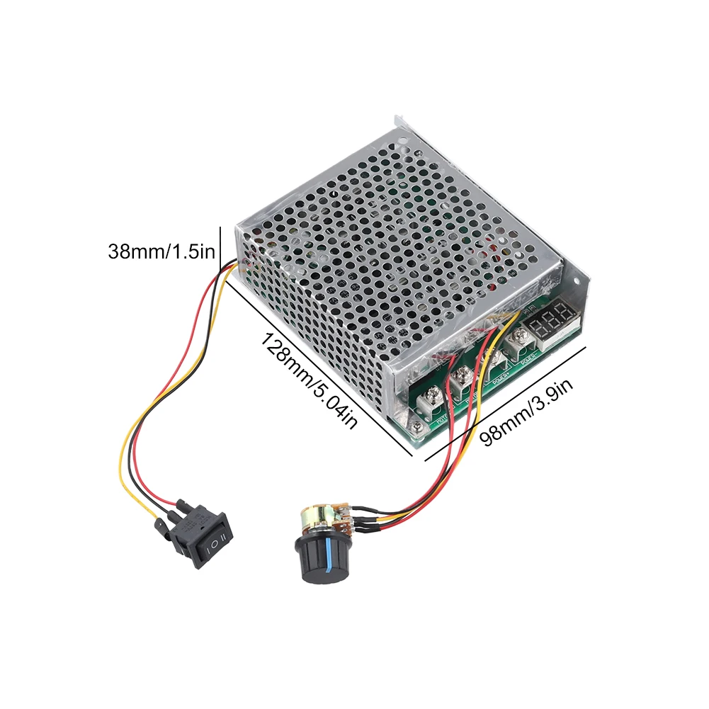 Regulador de velocidade do motor digital, componentes eletrônicos avançados e reversos, DC PWM Motor Governador, 100A, 12V, 24V, 48V, DC 10-55V