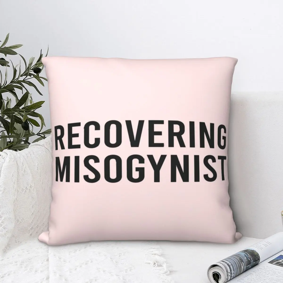 Recovering Misogynist Nice Square Pillowcase Polyester Pillow Cover Velvet Cushion Zip Decorative Comfort Throw Pillow For Home