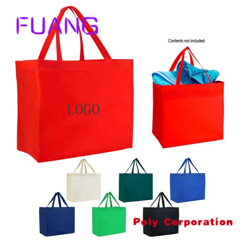 Bolsa de mano de compras personalizada, ecológica, reutilizable, laminada, no tejida, con logotipo