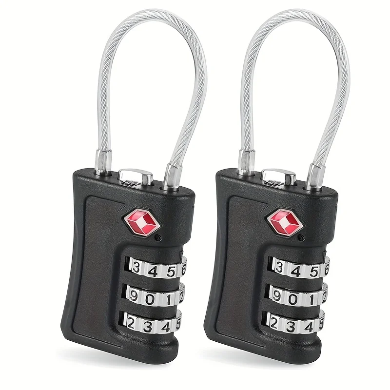

TSA Customs Lock 3 digits Travel Password Changeable Lock Digital Lock Zinc Alloy Suitcase Luggage Anti-theft Lock for Airplane
