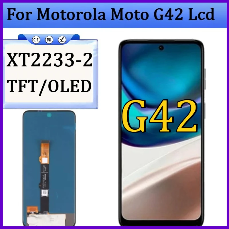 

New TFT/OLED for Motorola Moto G42 Lcd Display with Touch Screen Digitizer Assembly XT2233-2 LCD Display for Moto G42 Display