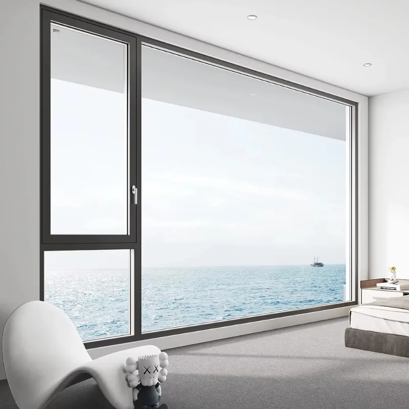 Customization Hurricane Thermal Break Aluminum Frame House Double Glazed Casement Windows