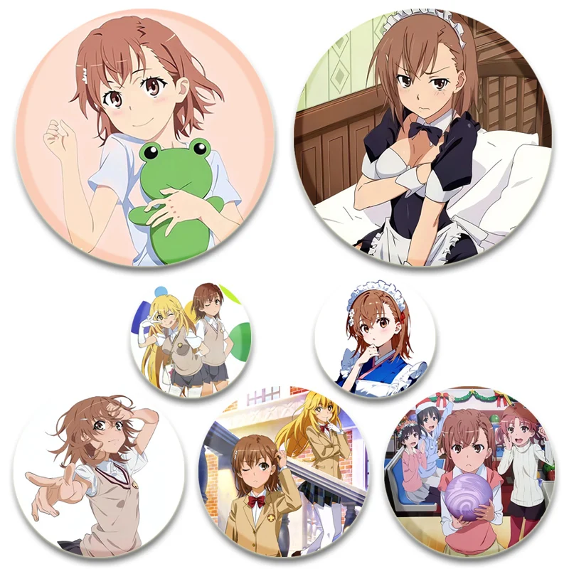 Toaru Kagaku No Railgun Brooches for Backpack Anime Figure Lapel Pins Cartoon Cosplay Badge Accessories Clothes Decoration Gifts