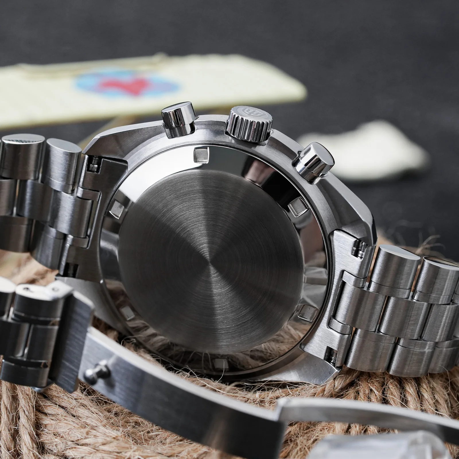 Watchdives WD1863 ساعات كوارتز ميكانيكية مساحات سوداء VK63 كرونوغراف ساعات رياضية رجل فقاعة الياقوت ساعة مقاومة للماء