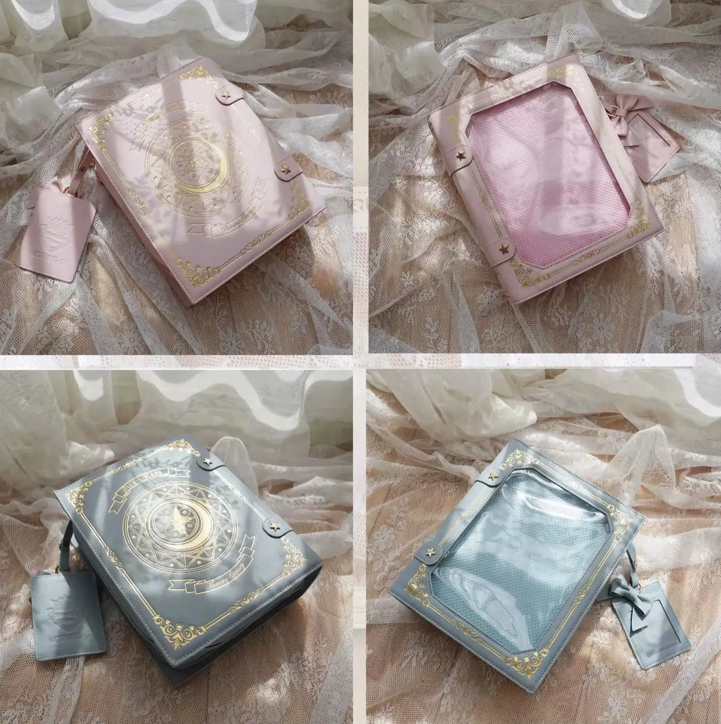 Japanese Original Cute Magic Book Lta Bag Sweet Bronzing Retro Lolita Academy Style Shoulder Oblique Straddle Bag Girl