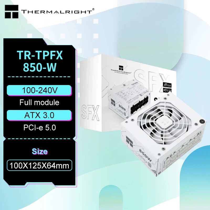

Thermalright TR-TPFX850 белый SFX полный модуль рельефный рисунок пластина чехол источник питания, поддержка ATX3.0 /pcie5.0(650 Вт/750 Вт/850 Вт)