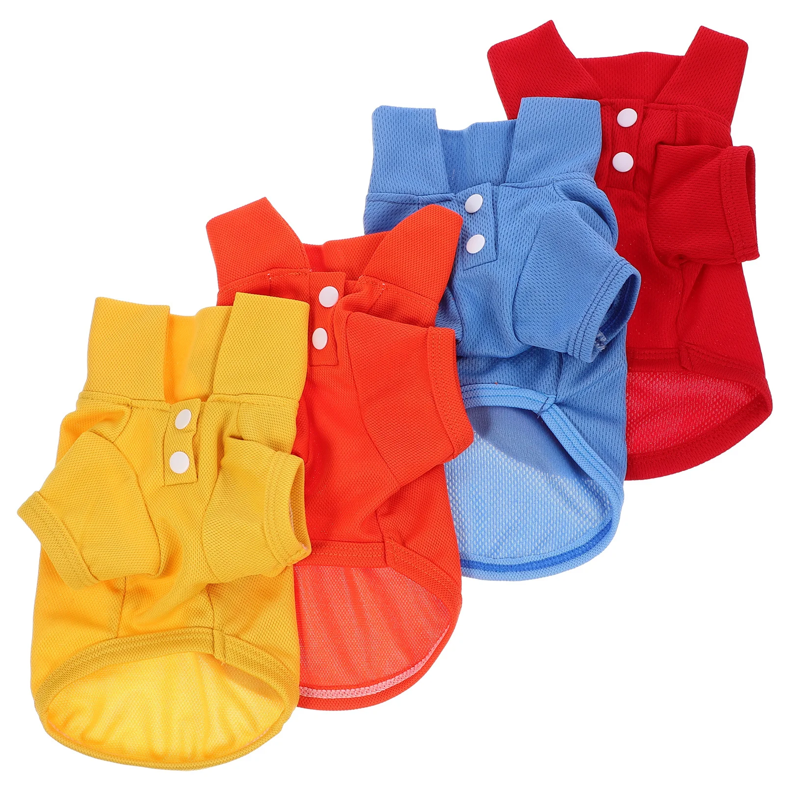 

4Pcs Pet T-Shirt Breathable Puppy Shirt Comfortable Dog Clothes Adorable Design for Costume Party S Dog T-Shirt