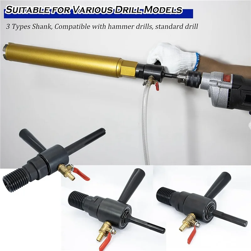 

A84X-1 1/4In-7 Male to SDS Plus Комплект адаптеров для дрели - Съемный впрыск воды, включает быстроразъемный соединитель и шланга из твердой латуни