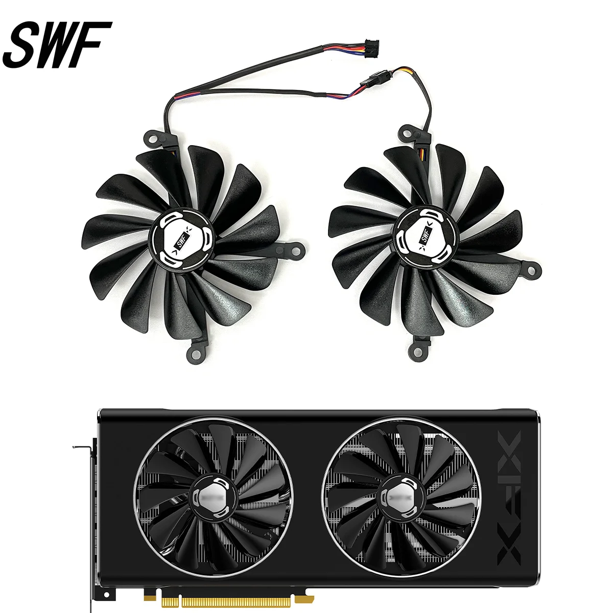 

New 95MM FDC10U12S9-C Cooling Fan For XFX Radeon RX 5700 5700XT 8GB DD THICC II Ultra Graphic Card Cooler Fan CF1010U12S