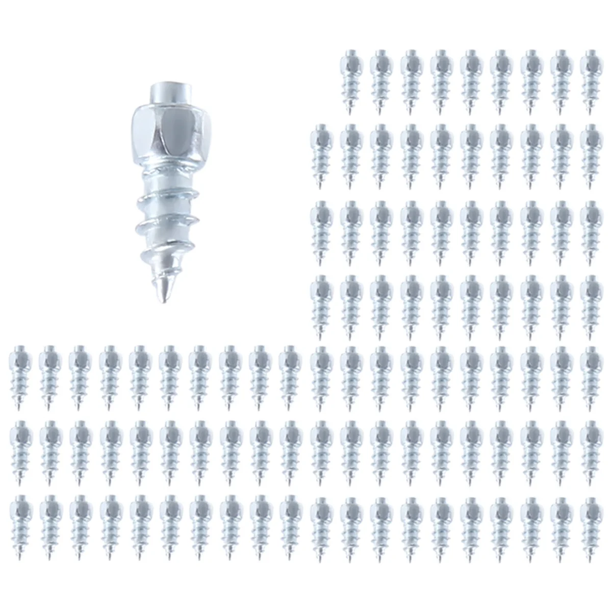 100PCS 12mm Tire Studs Carbide Screw Snow Spikes Anti-Slip Anti-Ice for Car/SUV/ATV/UTV Car Tire