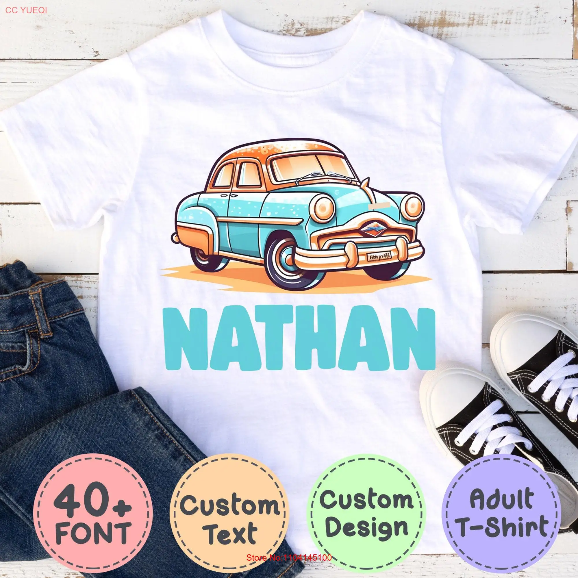 Personalized Car Toddler Boy Birthday T Shirt Racing Racer Baby Kid Classic Youth Kindergarten Christmas