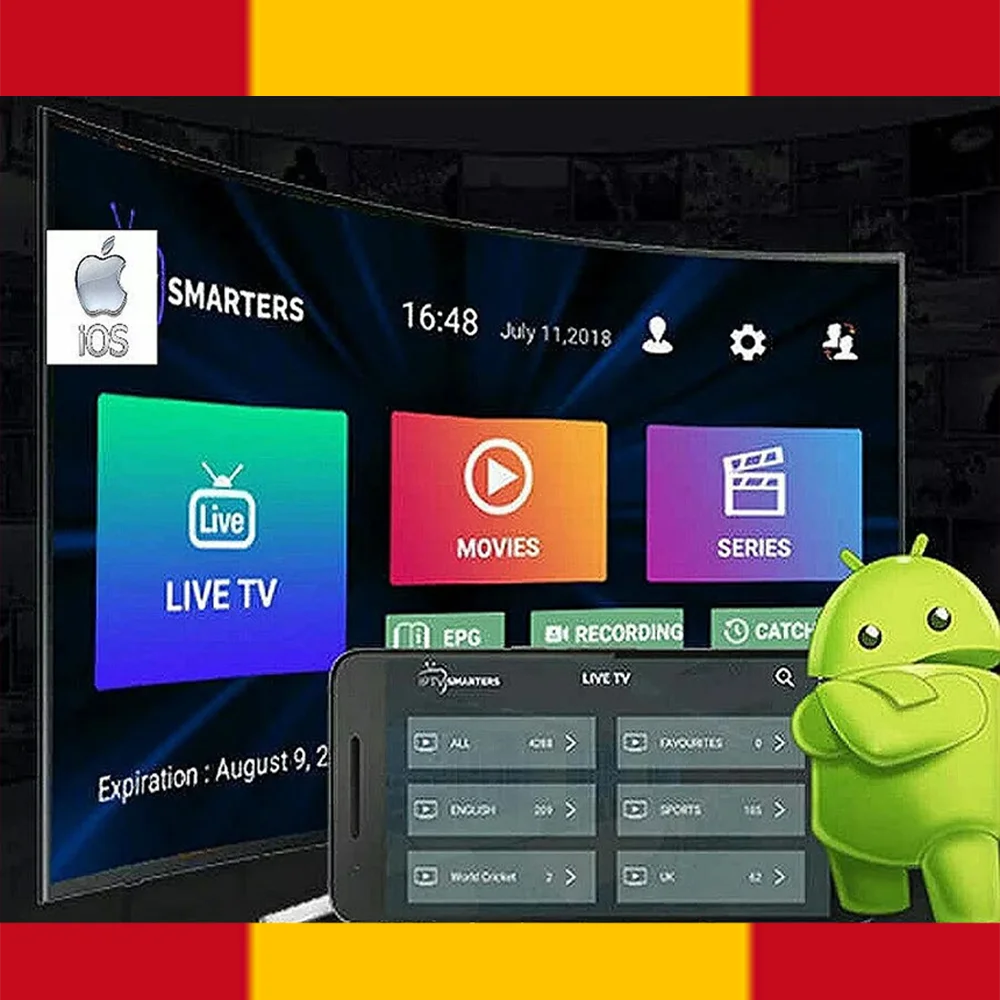 Fast Link IPTV Smart TV Box Service for Spain France Italy Germany Poland Netherlands 4K M3U List Player 12 Month Active Code
