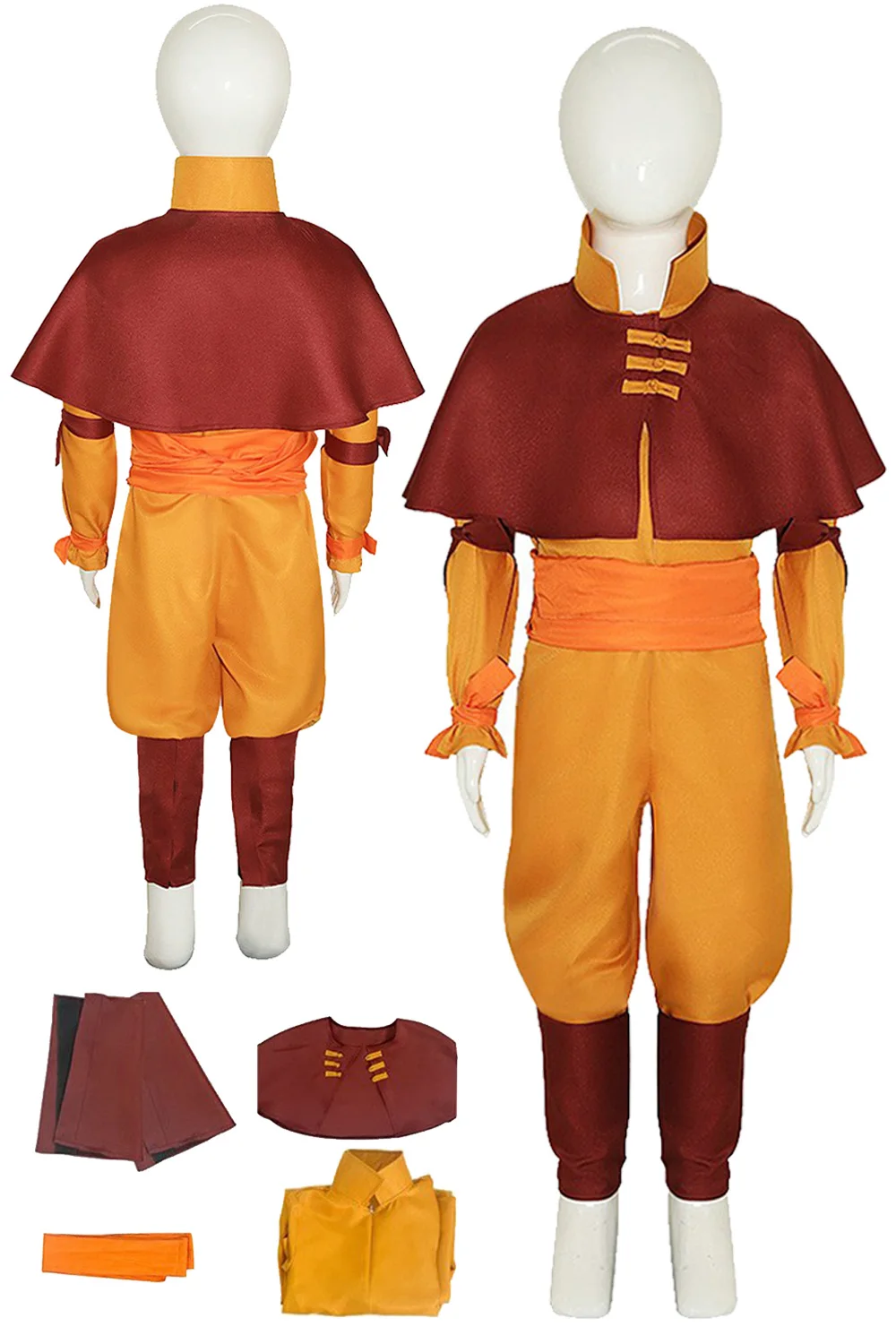 Kinder Aang Cosplay Kinder Kostüm Cartoon letzte Cosplay Air bender Verkleidung Kostüm Jungen Mädchen Kinder Rollenspiel Halloween Anzüge