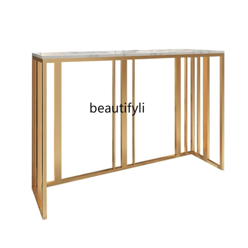 

FSimple modern marble partition entrance table Nordic light luxury decoration entrance table Hotel table