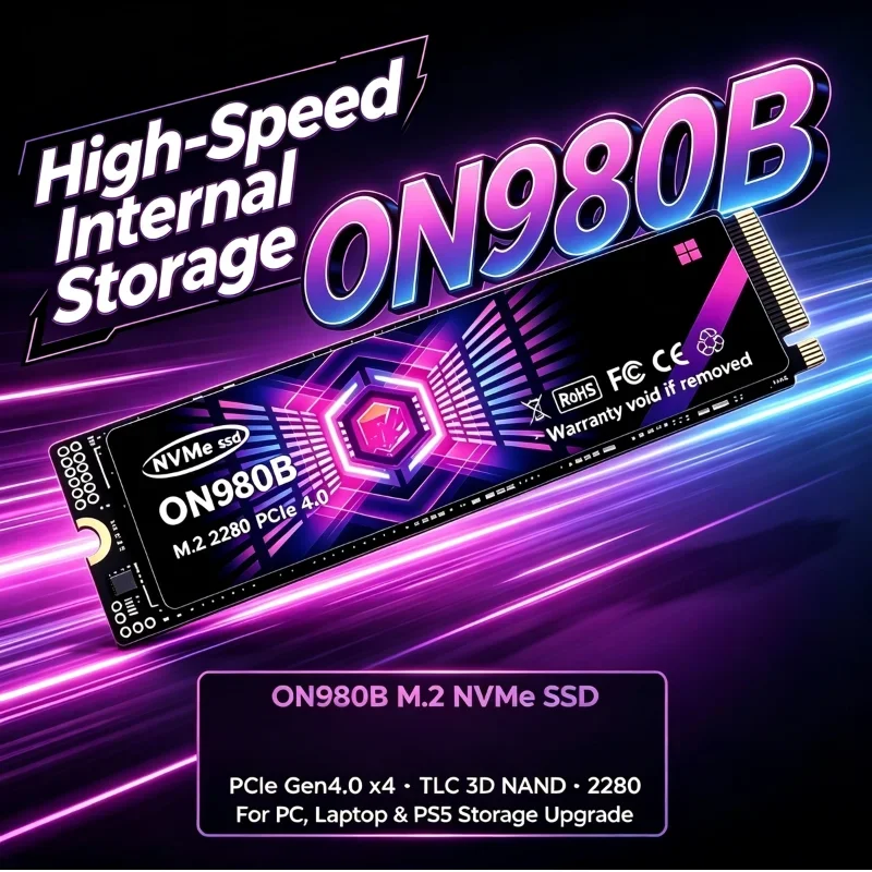 Portable Portable Original ON980B M.2 NVMe SSD, 500GB to 4TB Solid State Hard Drive for Laptop and Desktop PC - Aliexpress Deal