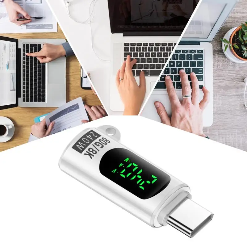 Snel opladen Data Connector Plug 80Gbps USB4.0 Digitale Display Adapter Volledige Functie Opladen Monitoring Converter Voor PC